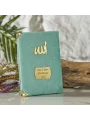İsme Özel Su Yeşili Renkli Kadife Yasin Kitabı - Mevlüt Hediyelikleri