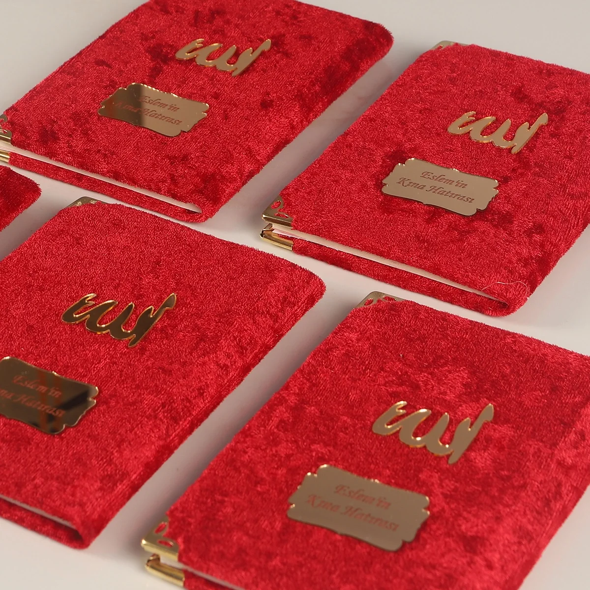 Tül Kese İçerisinde Bordo Renkli Kadife Yasin Kitabı Seti - Mevlüt Hediyelikleri