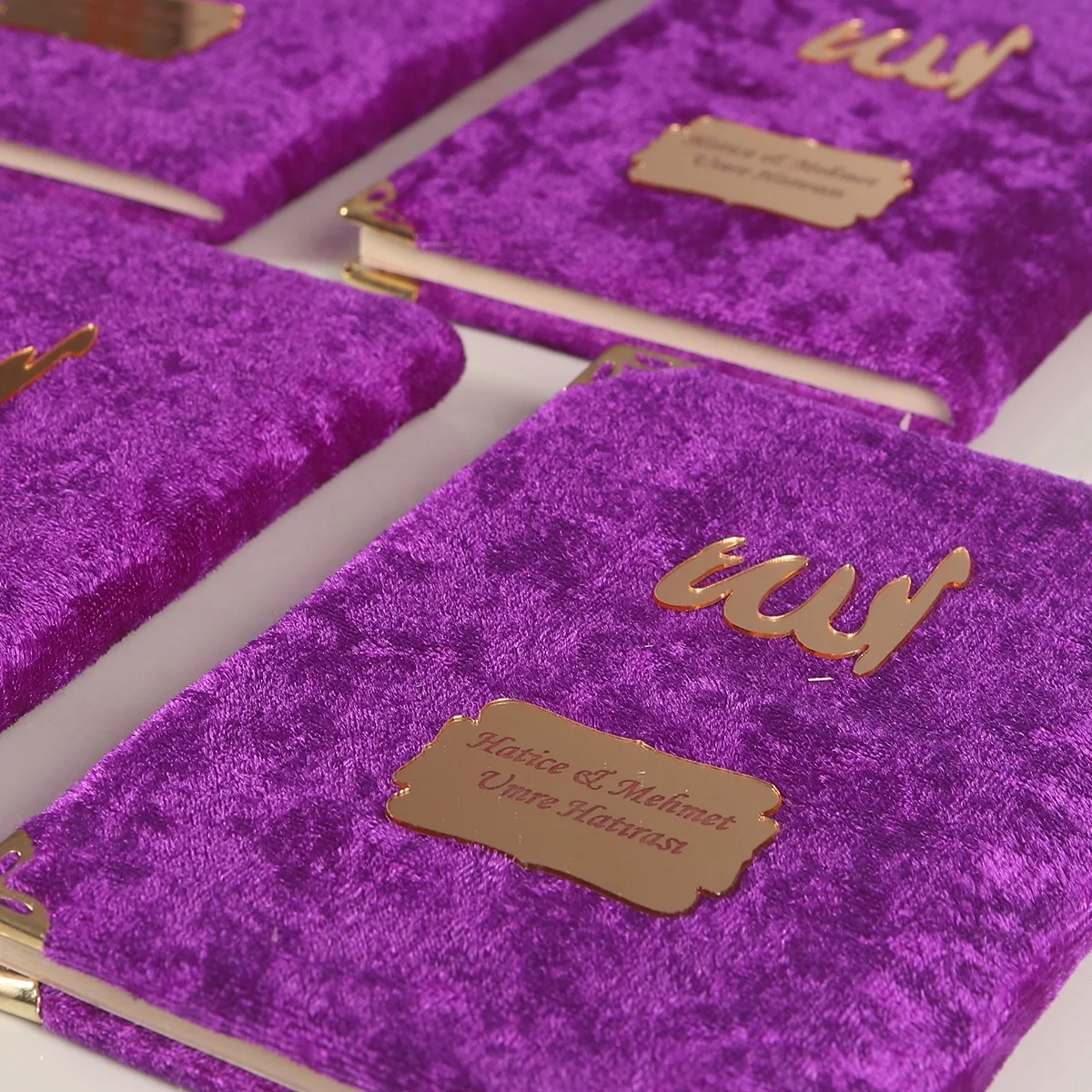 İsme Özel Mor Renkli Kadife Yasin Kitabı - Mevlüt Hediyelikleri