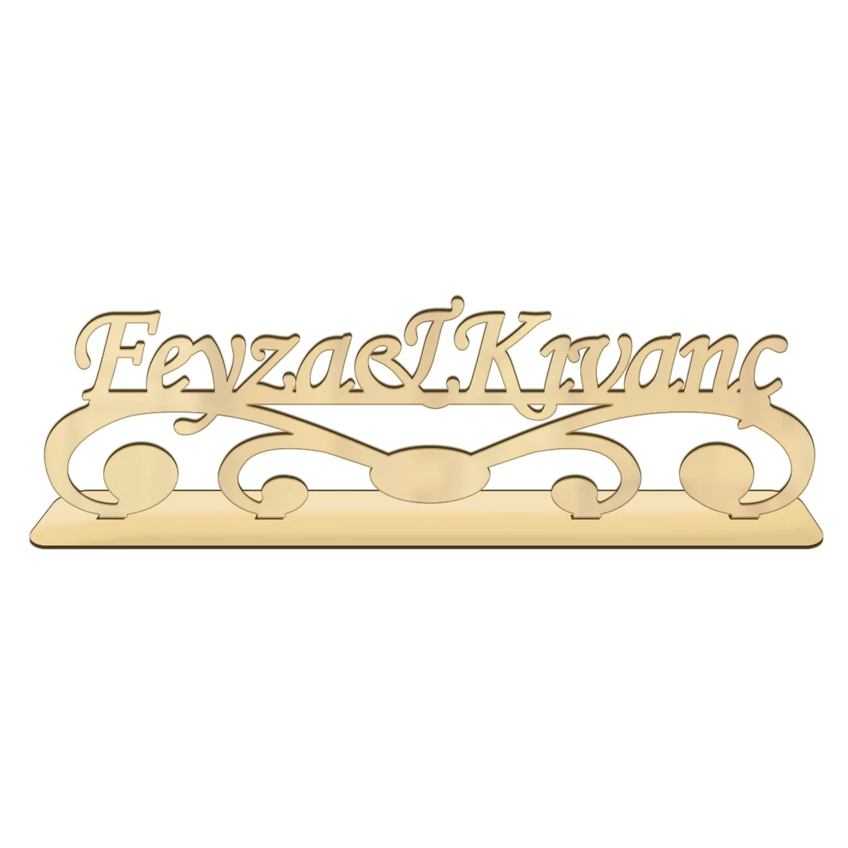 İsme Özel Gold Pleksi Masa İsimliği