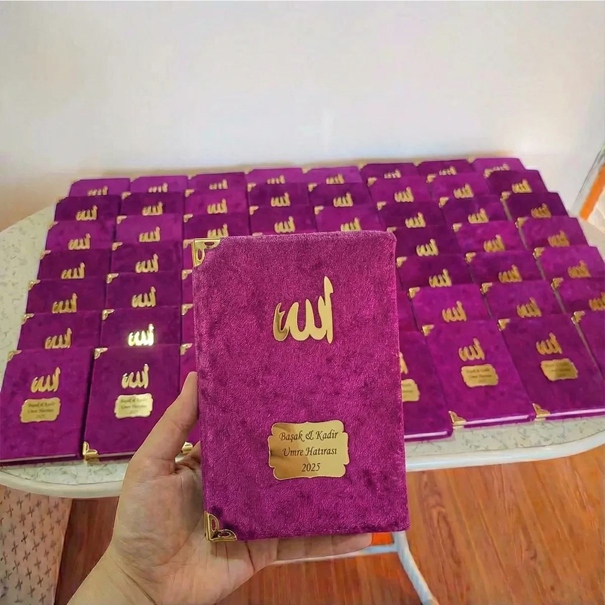 İsme Özel Mor Renkli Kadife Yasin Kitabı - Mevlüt Hediyelikleri