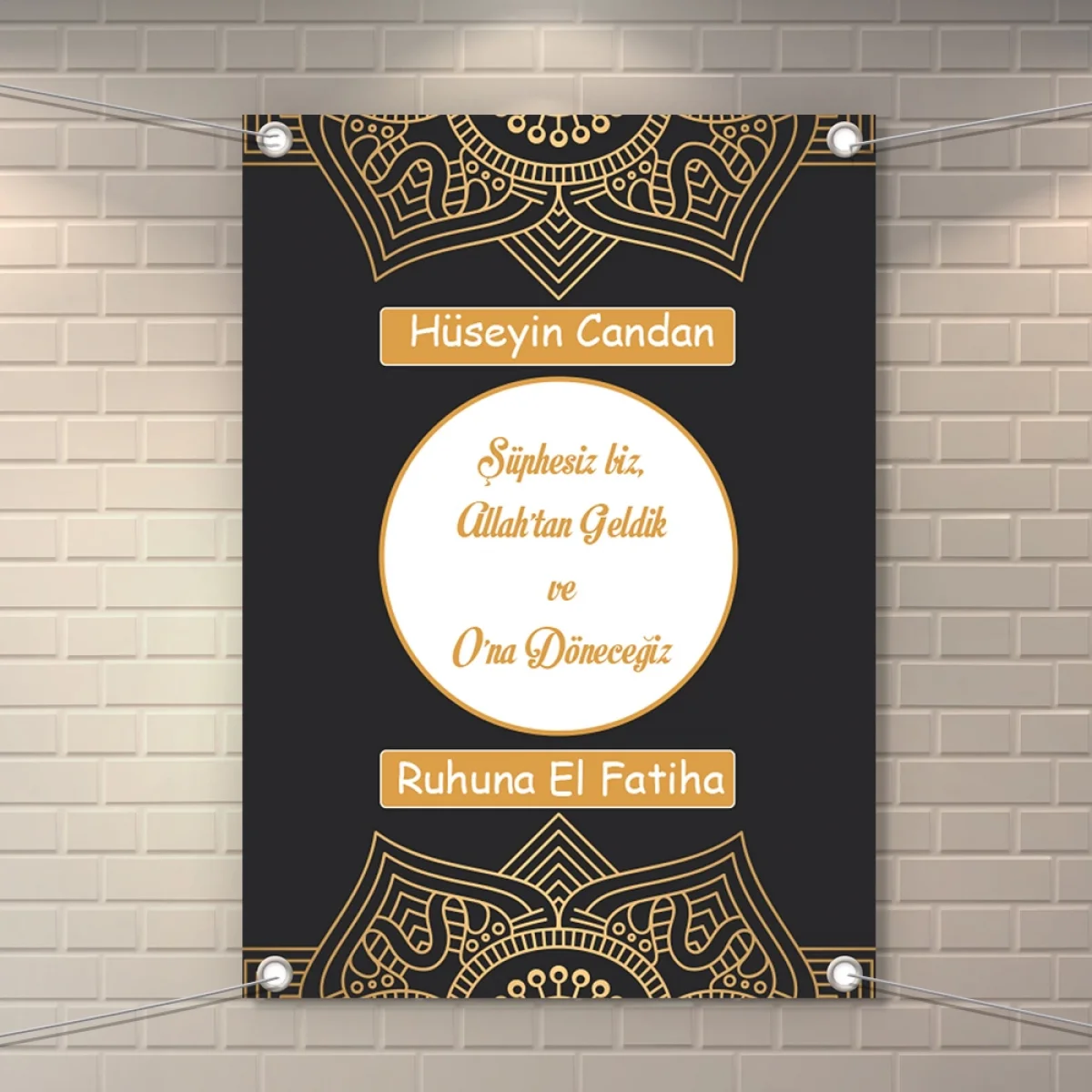 Kabe Model Siyah Konsept 50 x 70 cm Özel Tasarım Branda Afiş