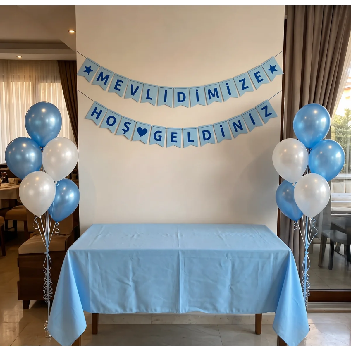 Mavi Renkli Mevlid Hazırlık Seti