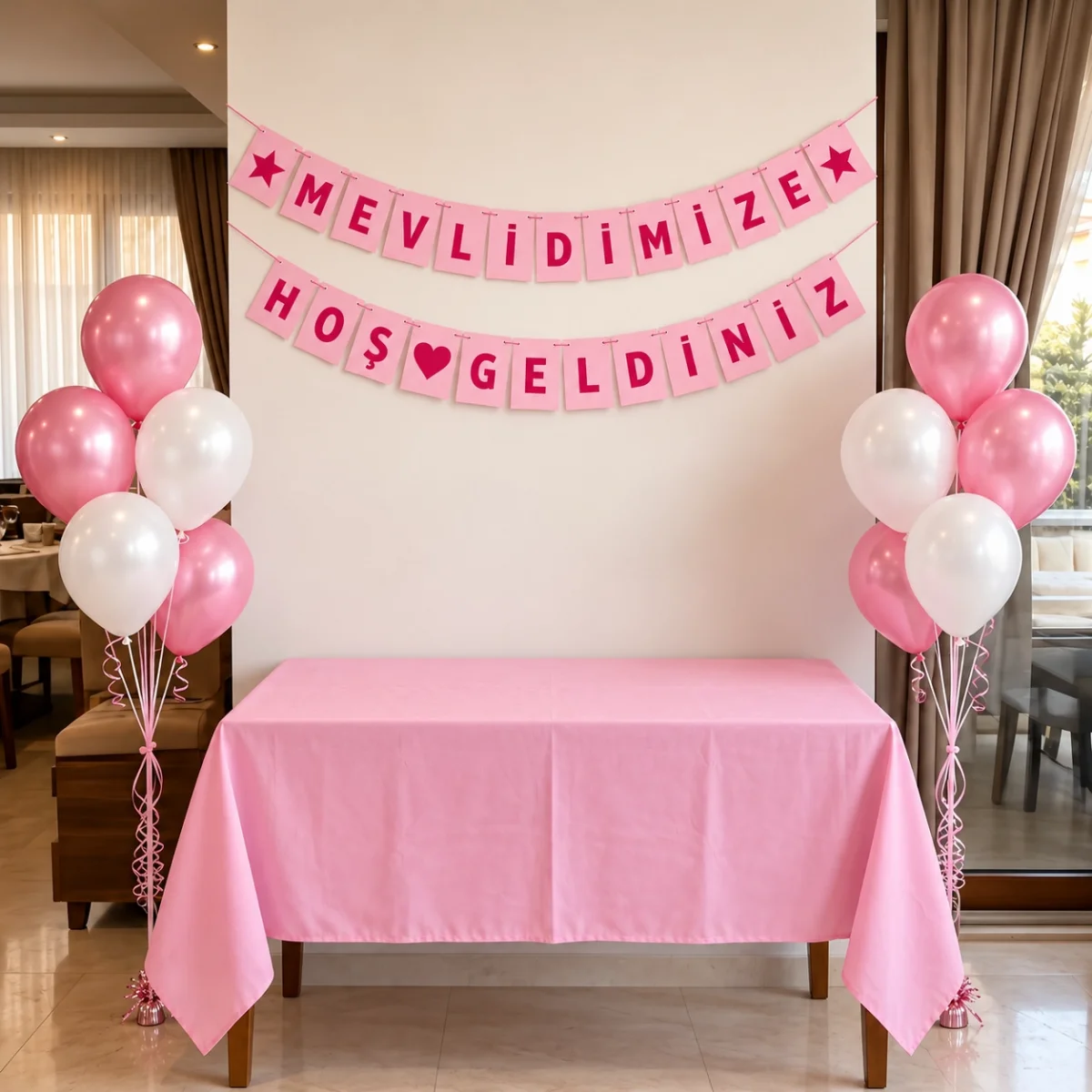 Pembe Renkli Mevlid Hazırlık Seti