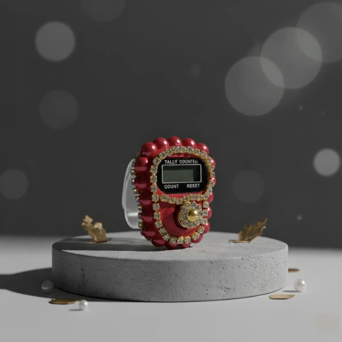 Süslü Bordo Taşlı Zikirmatik