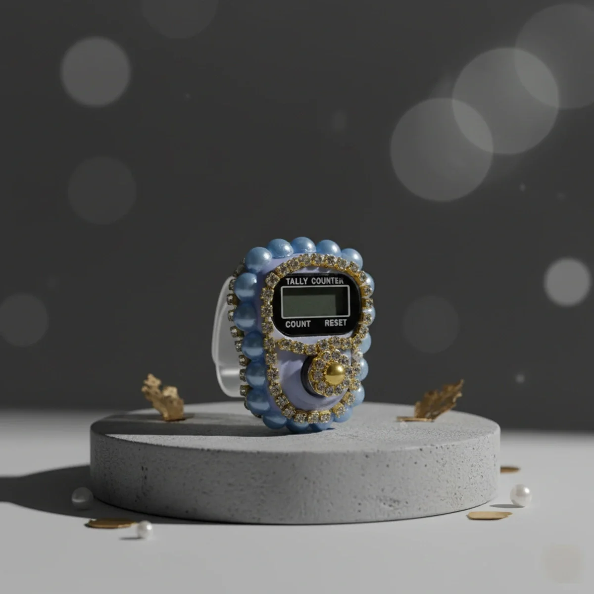 Süslü Mavi Taşlı Zikirmatik