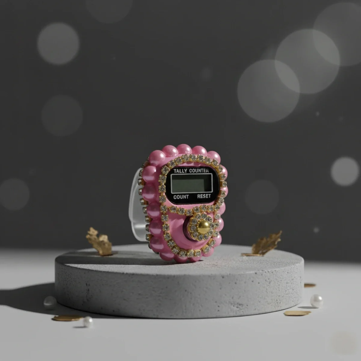 Süslü Pembe Taşlı Zikirmatik