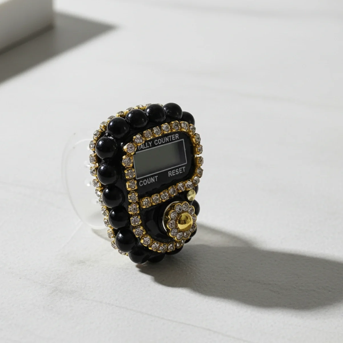 Süslü Siyah Taşlı Zikirmatik