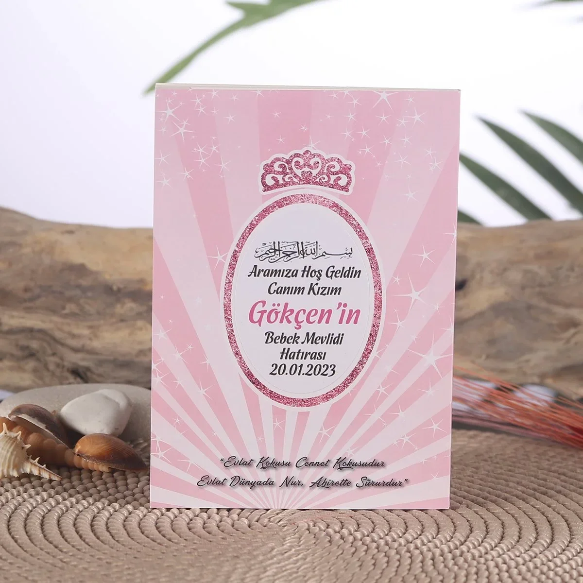 Taç Model Pembe Renkli Yasin Kitabı