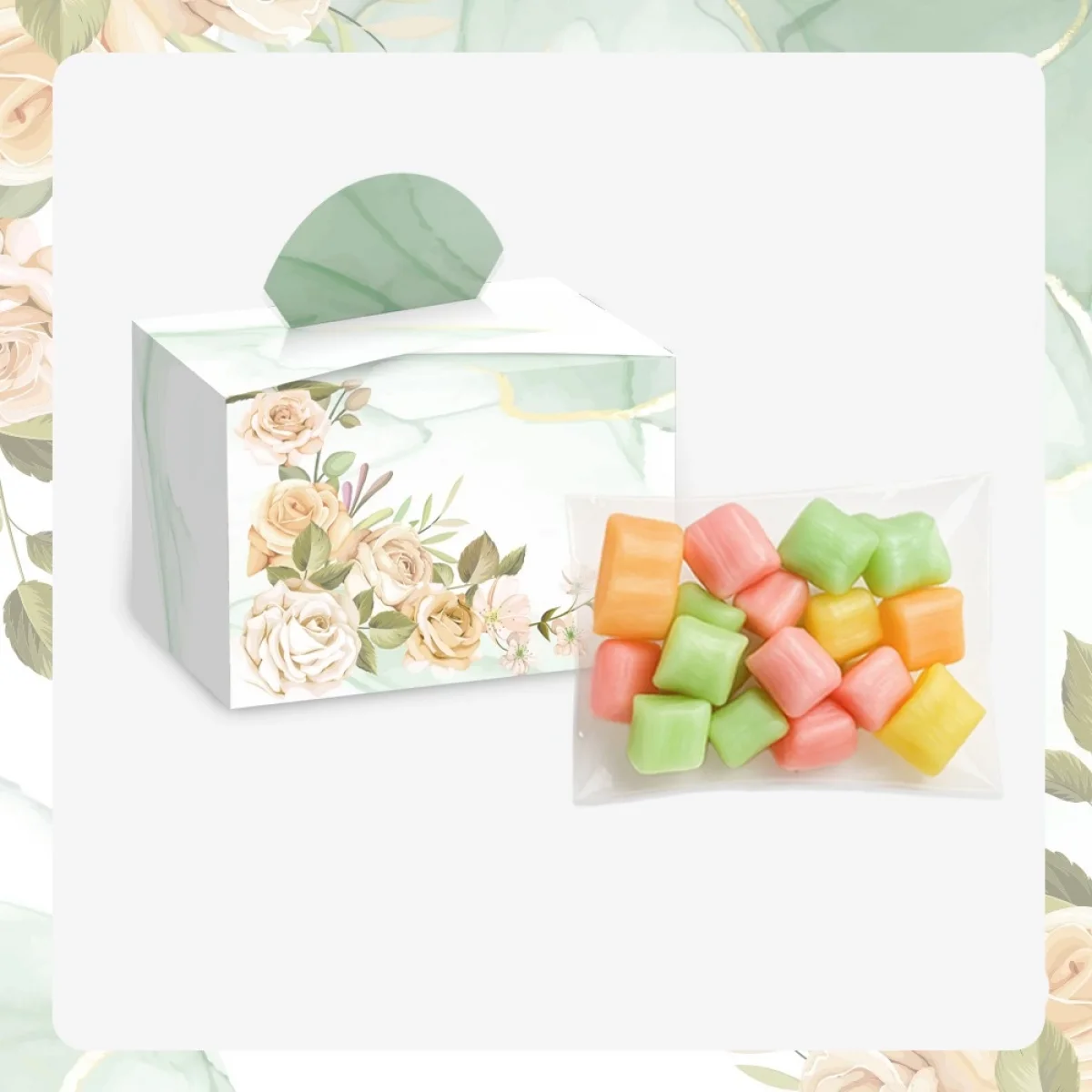 Zerafet Model Yeşil Renkli Lokum Kutusu ve Mevlüt Şekeri