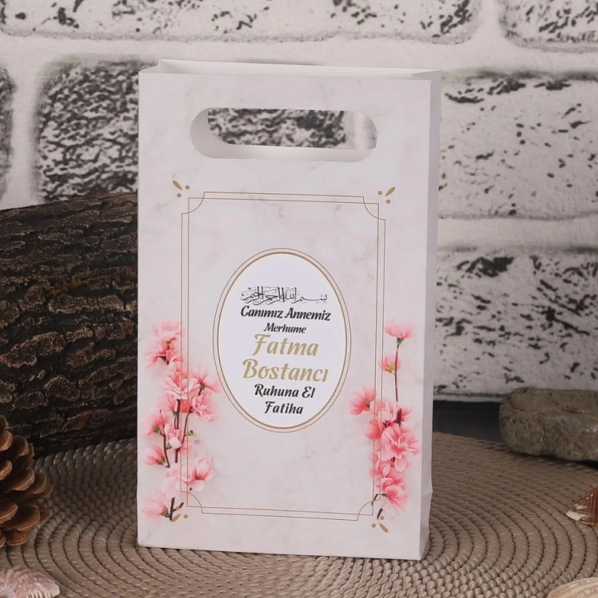 Zerafet Model Pembe Renkli Mevlüt İçin Karton Çanta