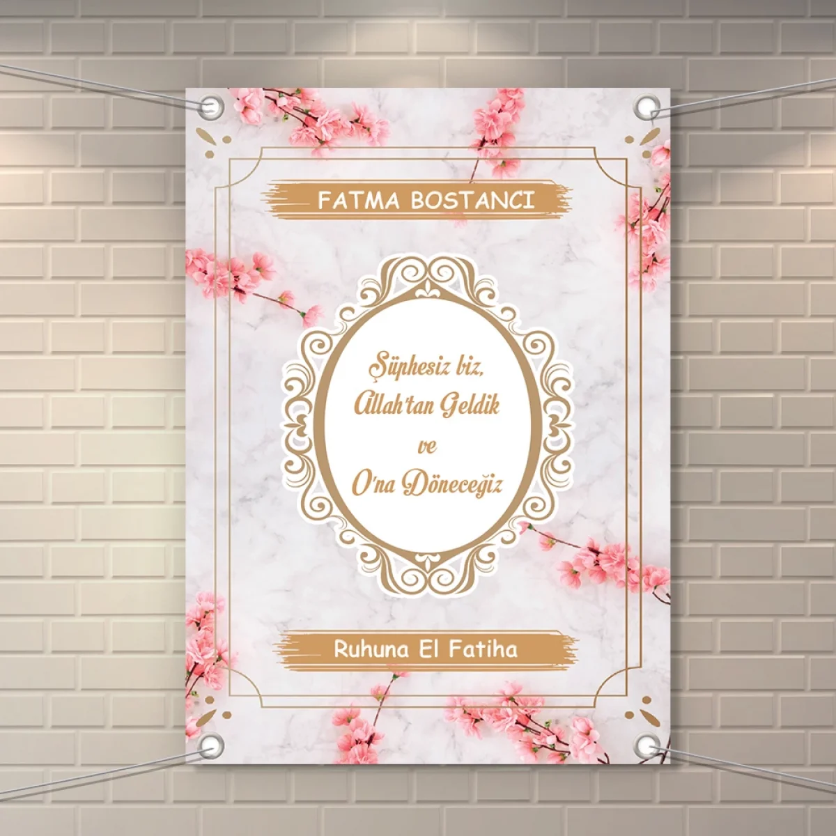 Zerafet Model Pembe Konsept 50 x 70 cm Özel Tasarım Branda Afiş