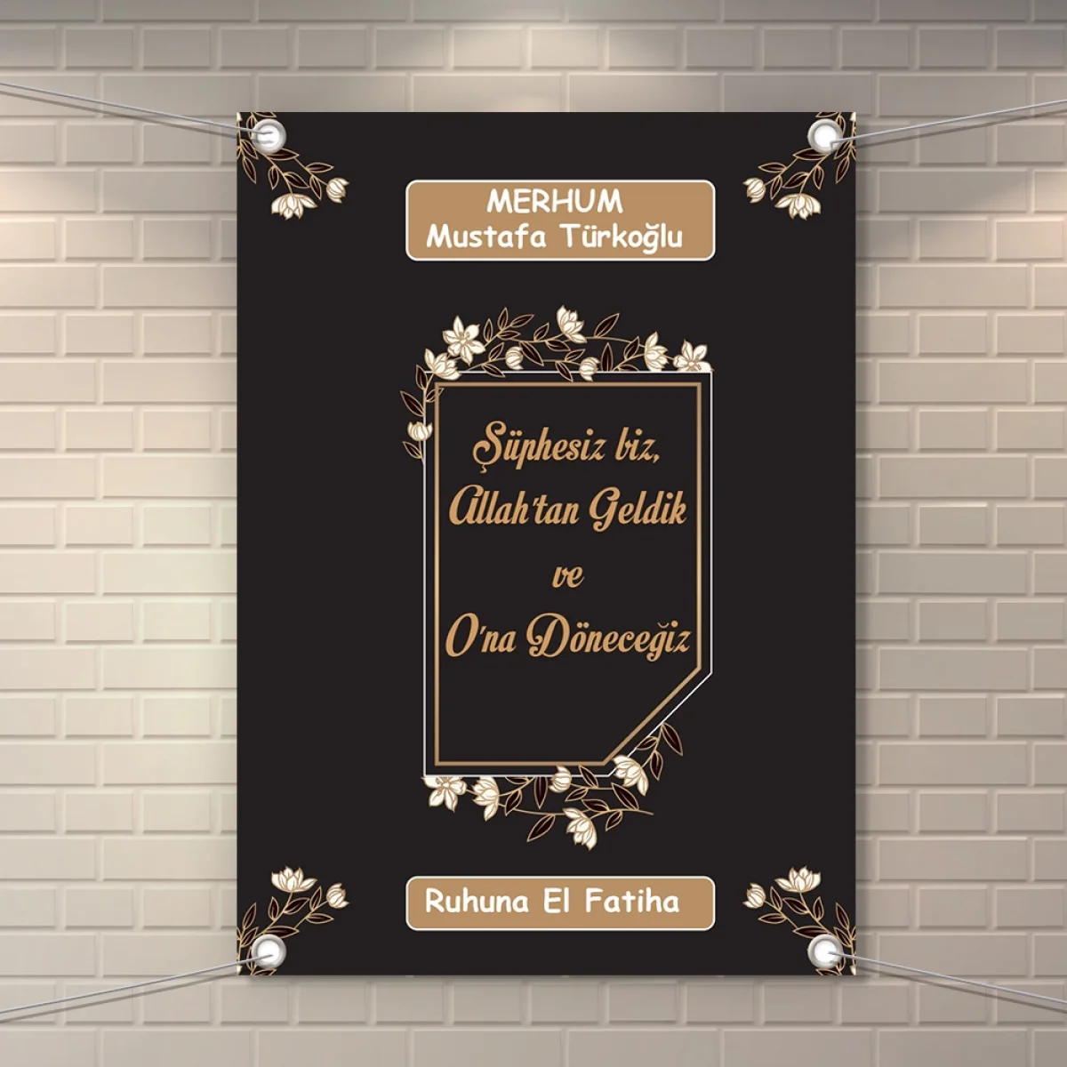 Zerafet Model Siyah Konsept 50 x 70 cm Özel Tasarım Branda Afiş