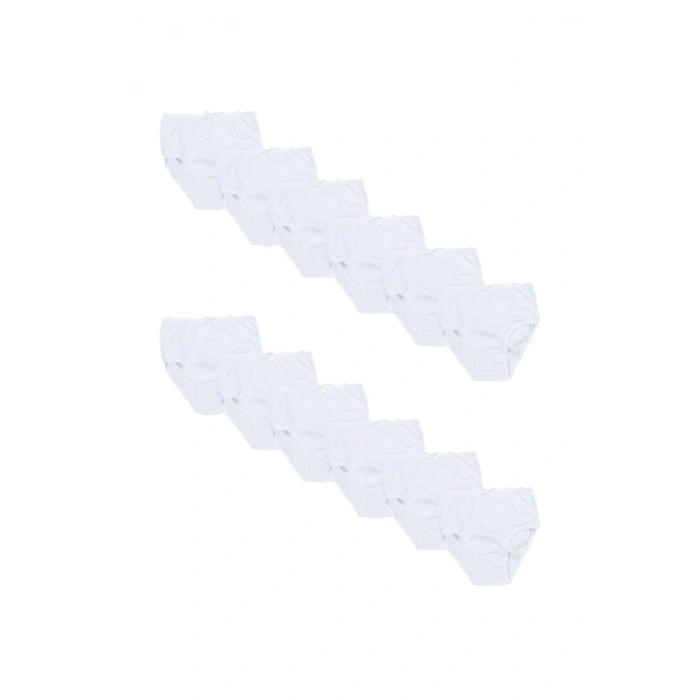 Beyaz Ribana Saten Kız Çocuk Külot 6-7-8 Yaş Pembe Renkli 6lı Paket