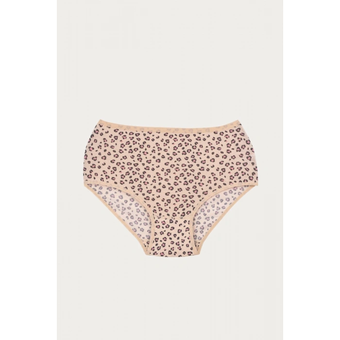 Kadın Pembe Desenli Likralı Empirme Külot 6lı Paket