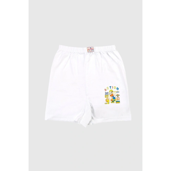 Baskılı Erkek Çocuk Paçalı Külot 12li Gkc320