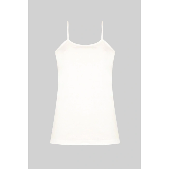 Kadın Siyah Ribana Saten Ip Askılı Atlet 6lı Paket Gkc177