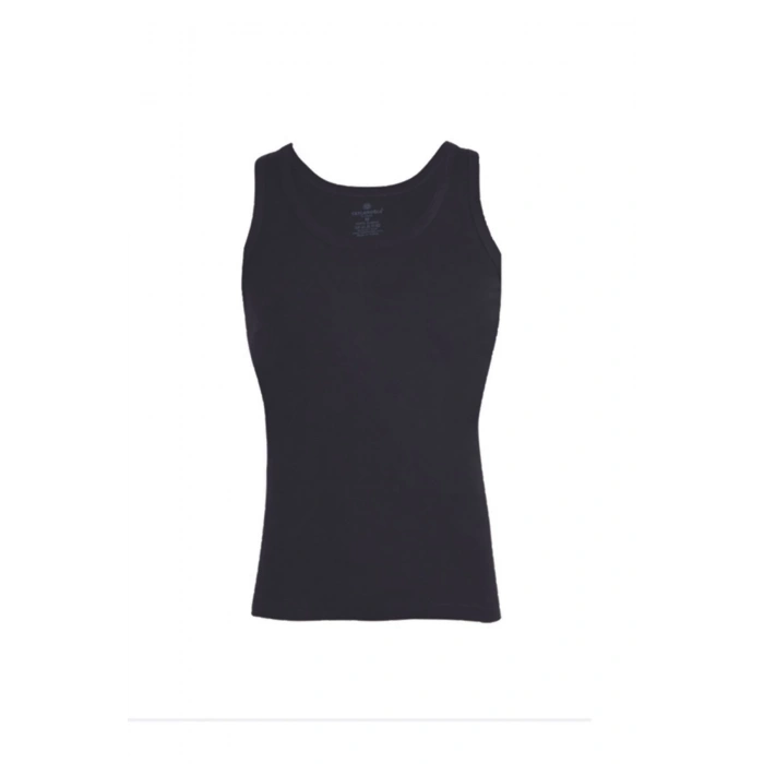 Erkek Siyah Ribana 3 Lü Paket Pamuklu Atlet