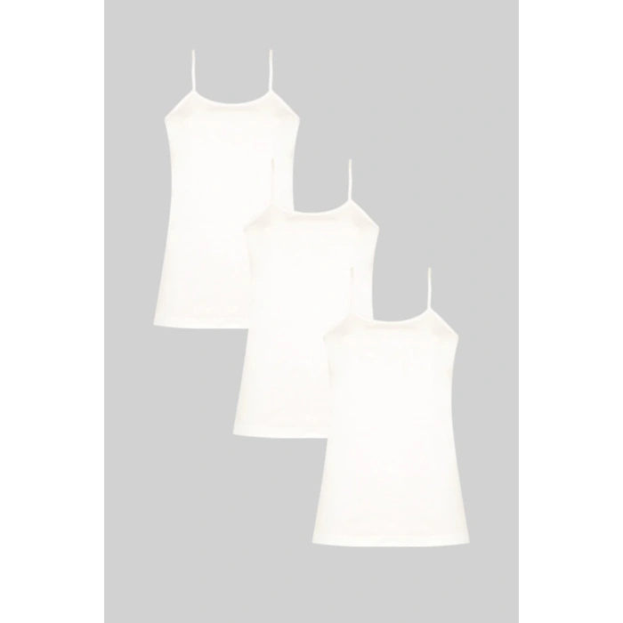 Kadın Ribana Saten Ip Askılı Atlet 3lü 1777