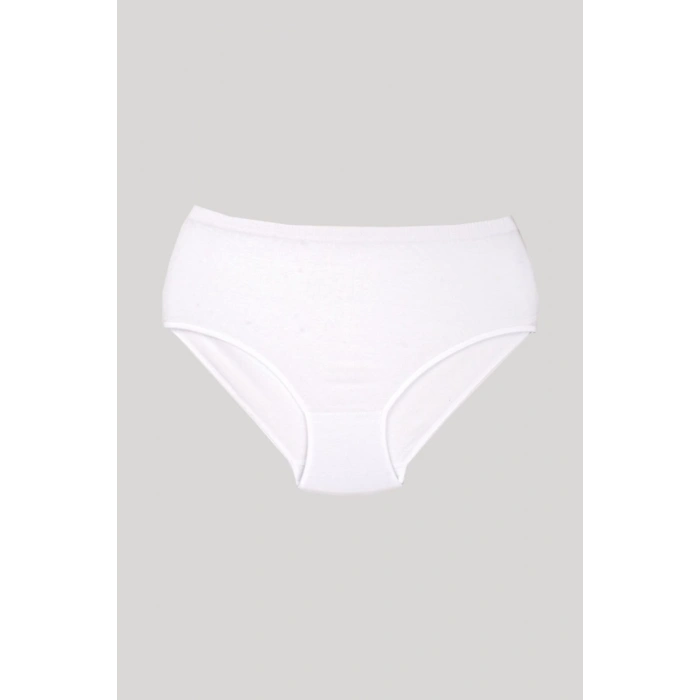 Kadın Beyaz Ribana Külot 12li Paket 106