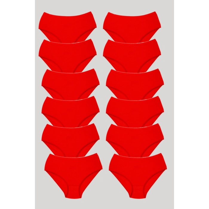 Kadın Kırmızı Ribana Külot 3 lü