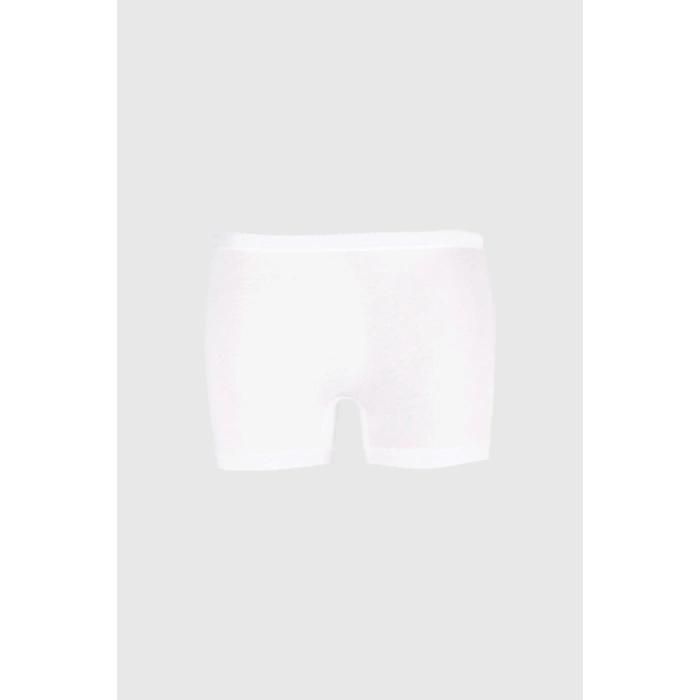 Kadın Beyaz Likralı Mini Külot Şort 6lı Paket Gkc234