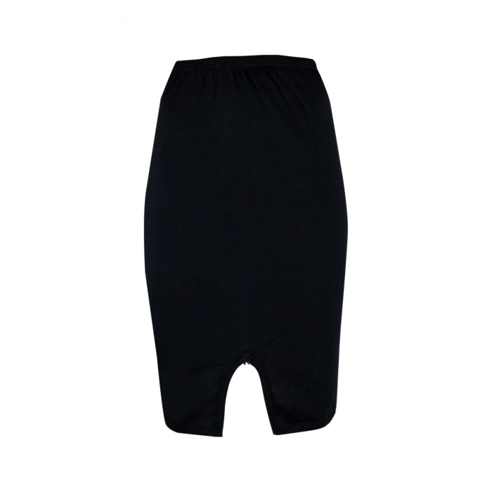 Kadın Siyah Penye Jüpon 3lü Gkc251