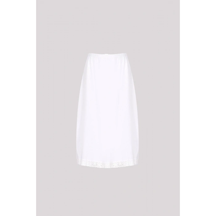 Kadın Beyaz Jarse Uzun Jüpon 3lü