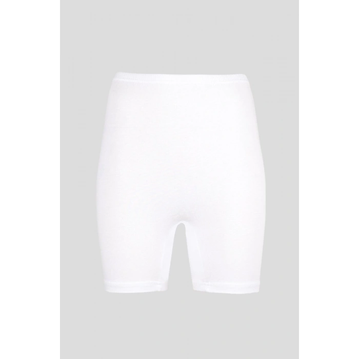 Kadın Beyaz Likralı Katmanlı Paçalı Külot 4lü Gkc2822