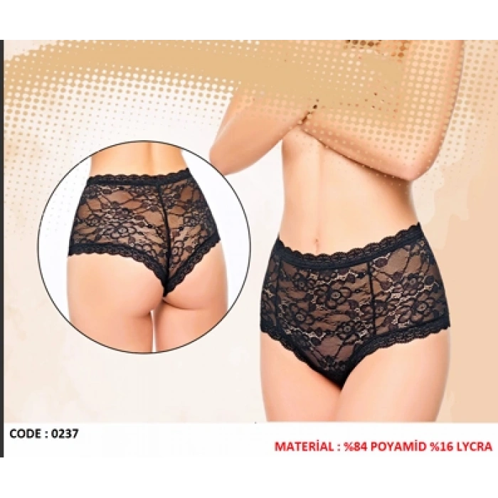 Belinay tül çicekli külot 2 li 0237