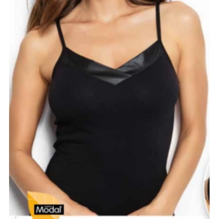 MİSS ELİT BAYAN 3LÜ İP ASKILI SATEN DETAYLI ATLET - 0514