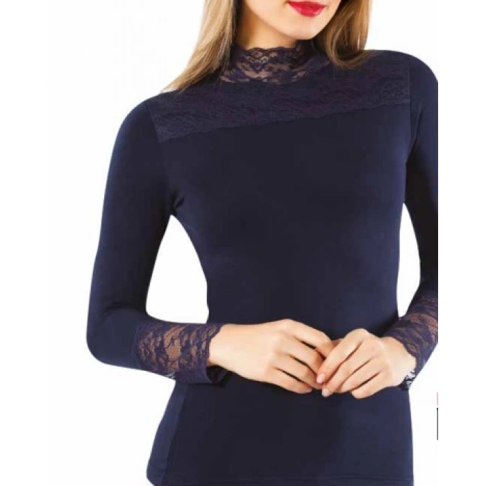 MİSS ELİT UZUN KOL DANTELLİ TİŞÖRT 3LÜ 0905