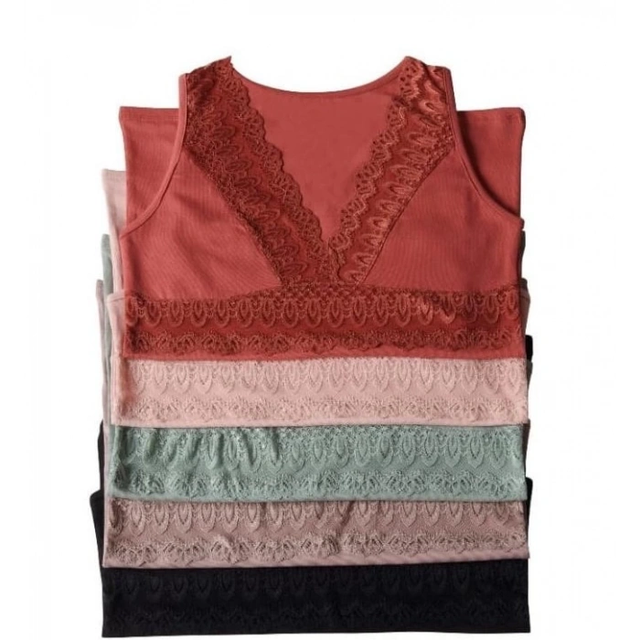 Belinay Kadın 3lü Dantel Dekolteli Body - 6502