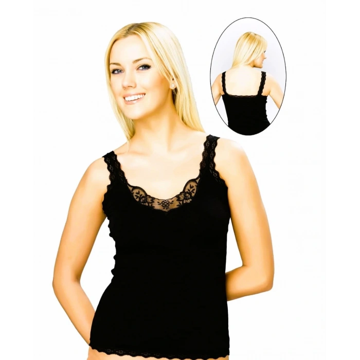 Belinay Kadın 3lü Dantel Detaylı Atlet - 0831