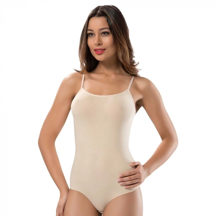 Belinay Kadın 3lü İp Askılı Çıtçıtlı Body - 0860