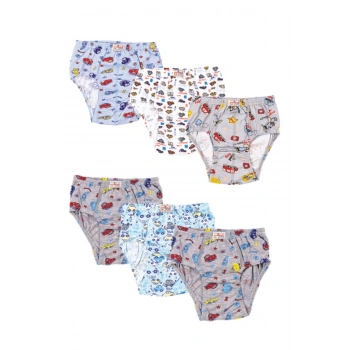 Erkek Çocuk Karışık Desenli Külot 6 Adet