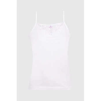 Kadın Penye Güpürlü İp Askılı Atlet 3lü Paket