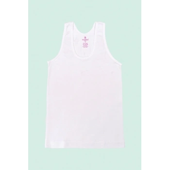 Kız Çocuk Ribana Saten Geniş Askılı Atlet 6lı Paket Gkc316