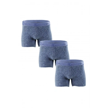 Erkek Likralı Rahat Elastan Likralı Koyu Gri Renk 3 Lü Paket Boxer
