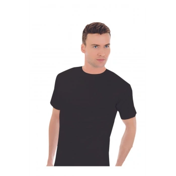 Erkek Siyah Sıfır Yaka Atlet 3 Adet