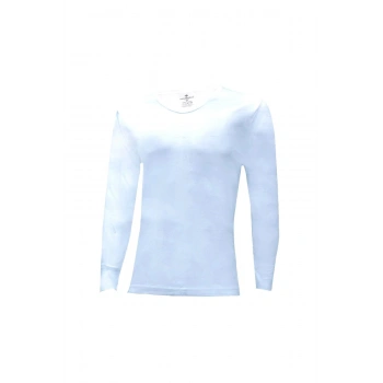 Erkek Beyaz Interlok Uzun Kol Fanila