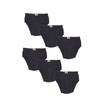Erkek Çocuk Siyah Penye Külot 6lı Paket