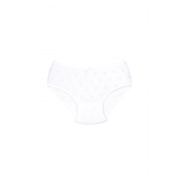 Kız Çocuk Beyaz 6lı Paket Likralı Külot