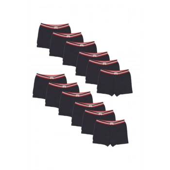 Erkek Çocuk Siyah Likralı Boxer 2 Beden 12li Paket