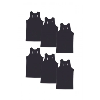 Ribana Siyah Erkek Çoçuk Spor Atlet 7-8 Yaş 6lı Paket