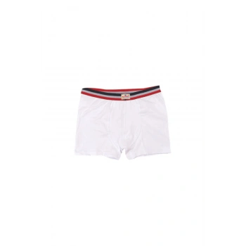 Erkek Çocuk Beyaz Likralı Empirme Boxer  6lı