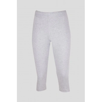 Kadın Likralı Katlamalı Dizaltı Tayt 3lü