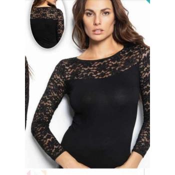 MİSS ELİT UZUN KOL SİMLİ DANTELLİ TİŞÖRT 3 LÜ 0936