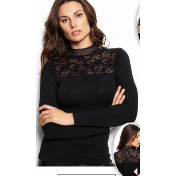 MİSS ELİT BALIKÇI YAKA DANTEL TİŞÖRT 3LÜ 0836