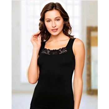 Belinay Kadın 3lü Kalın Askılı Dantelli Atlet - 0645